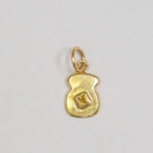 Oxbow 18k & sapphire buttered toast charm